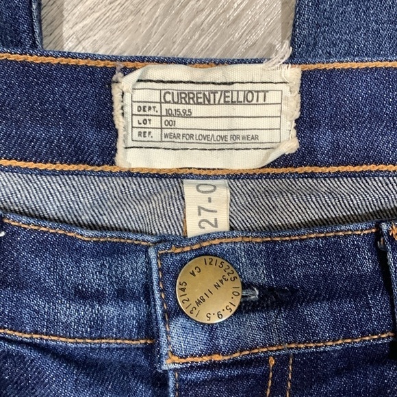 Current Elliott “The Ankle Skinny Del Real” Medium Wash Jeans size 27 - Picture 7 of 9